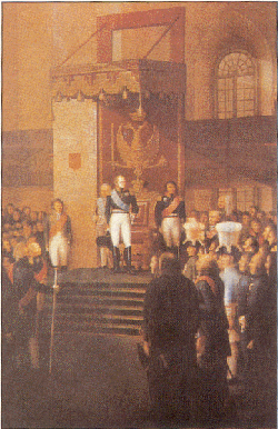 Александр I объявляет открытие первого заседание сейма Финляндии в 1809 
г.Картина Э.Тельнинга.