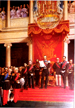 Александр II официально 
провозглашает открытие сессии Сейма Финляндии в 1863 г. Картина художника Р.Экмана