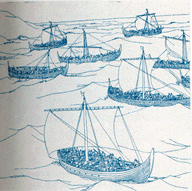 Корабли викингов. Из книги Викинги (Гётеборг, 1975.)
